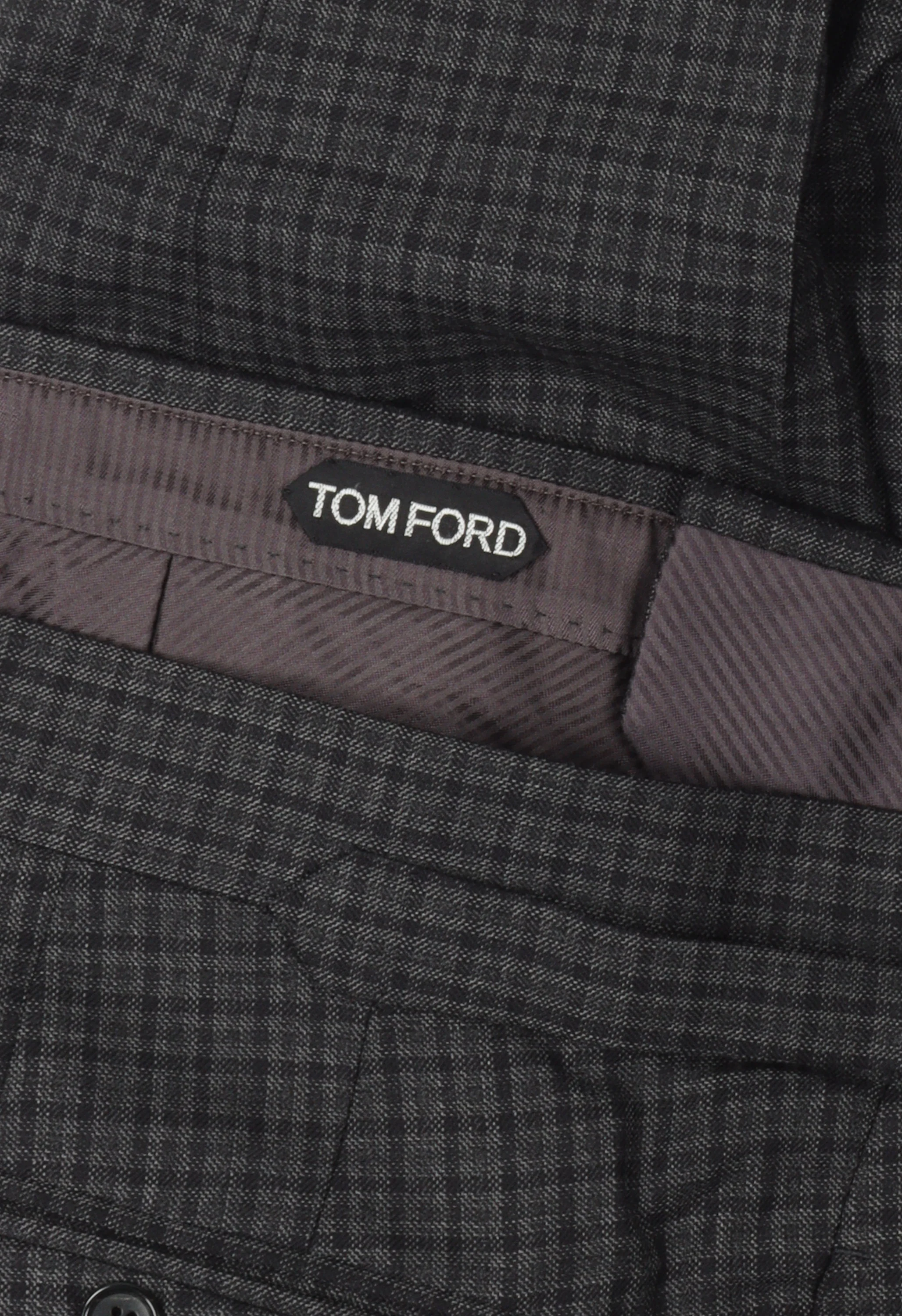 Plaid Pattern Wool Trousers - Image 3