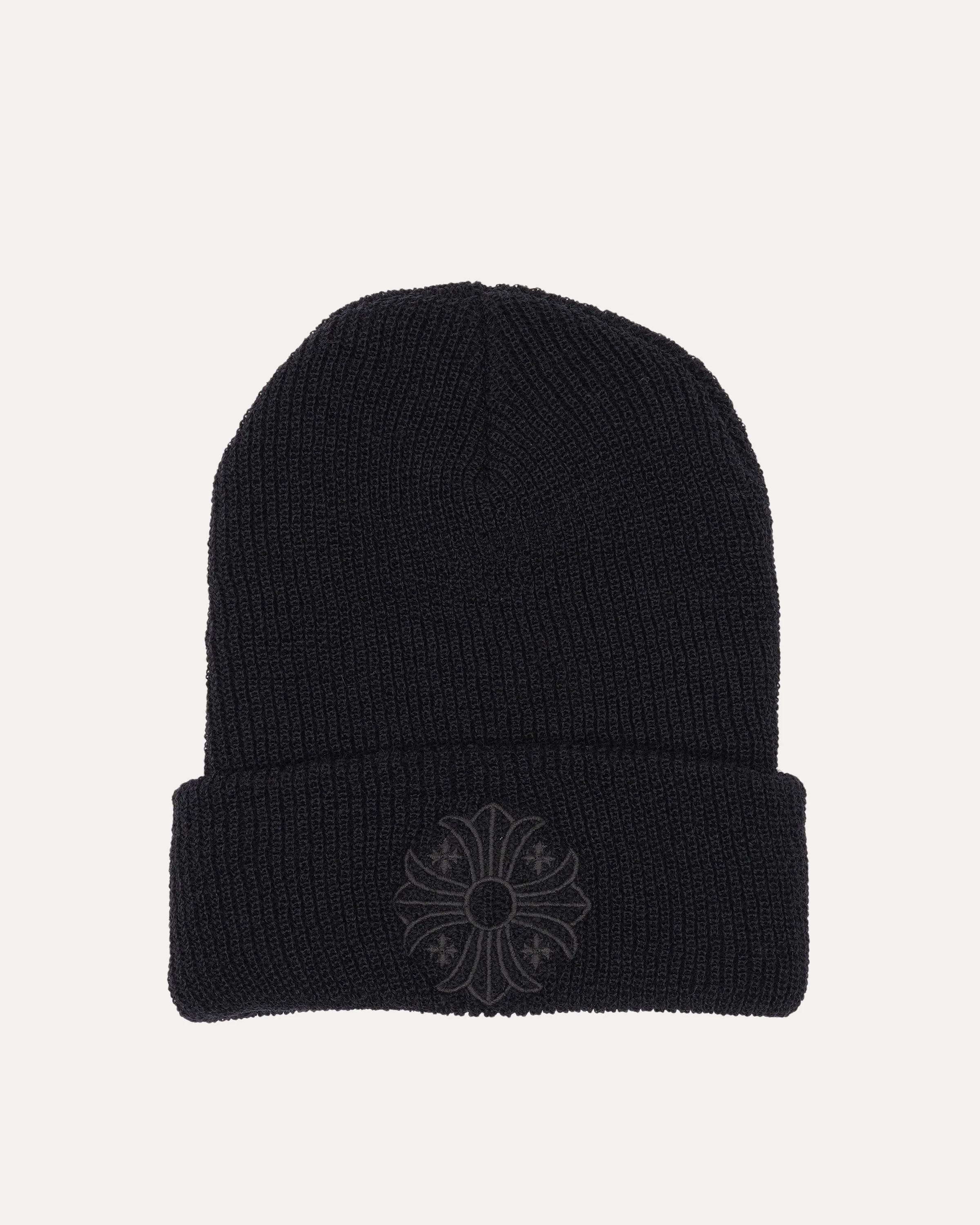 Tonal Embroidered Plus Cross Beanie