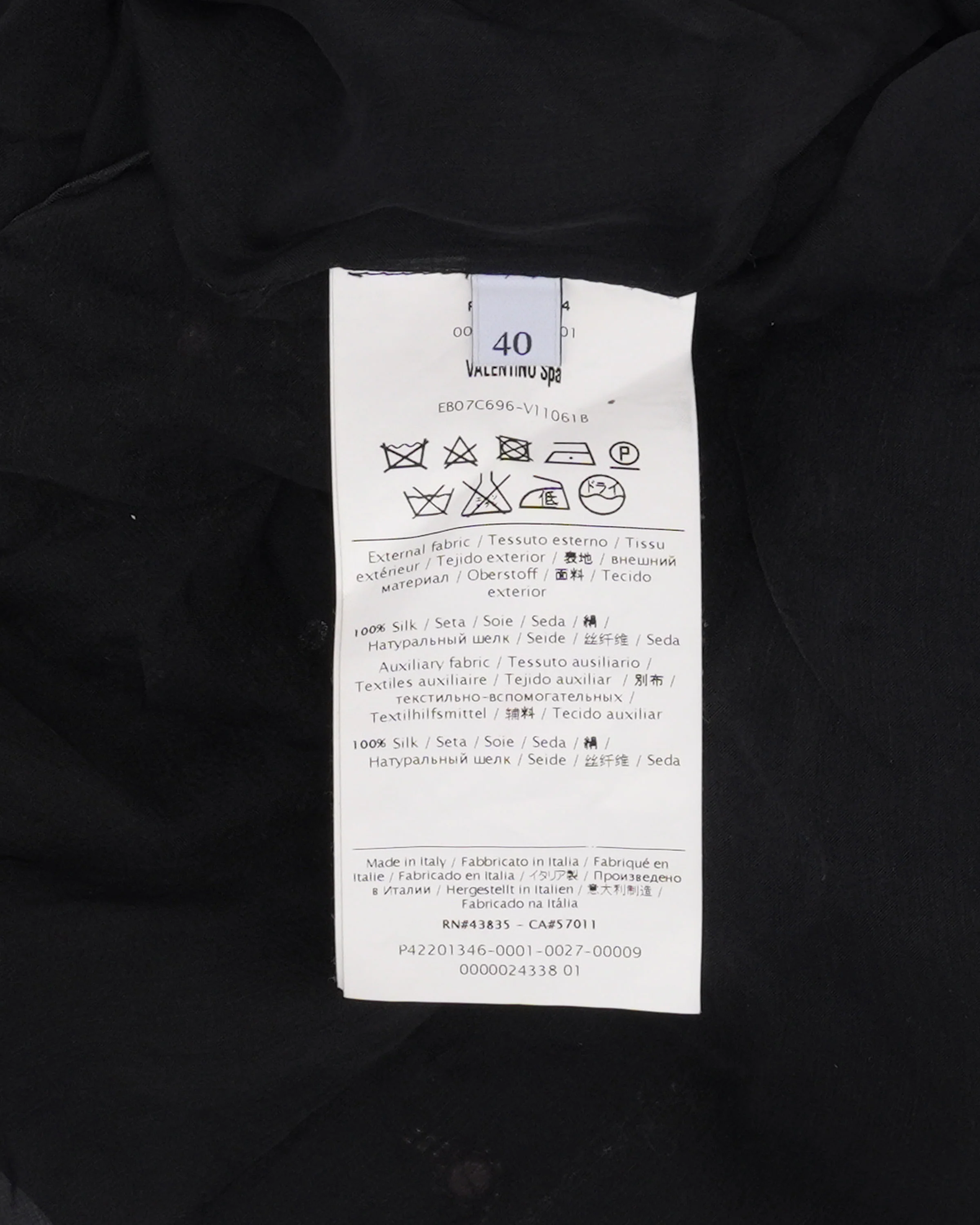 Bead Embellished Contrast Collar Silk Dress - Image 4
