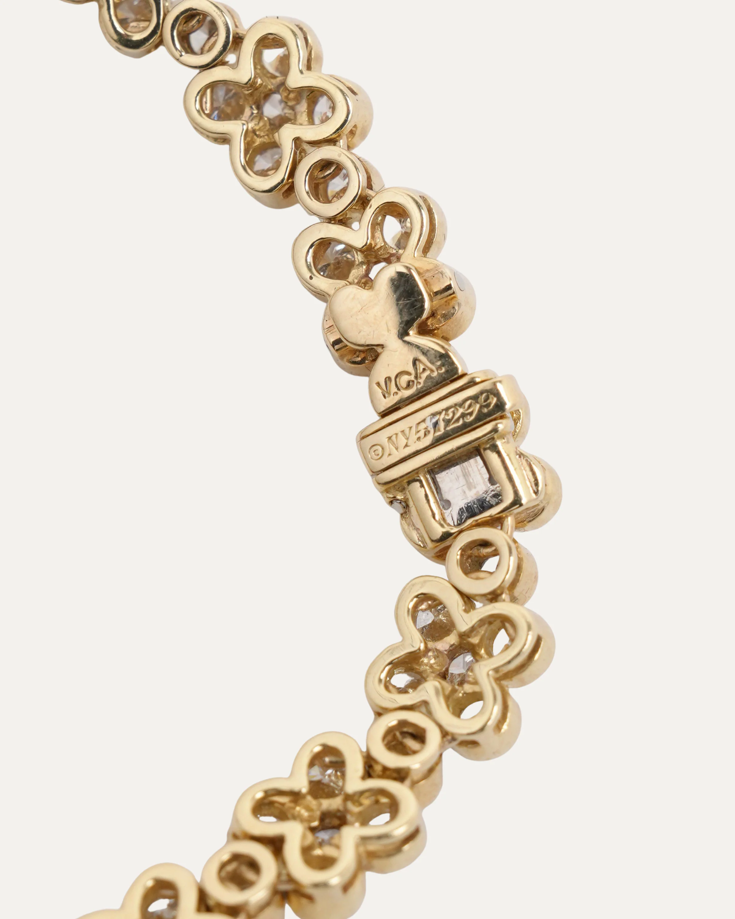 Gold Diamond Tennis Bracelet - Image 4