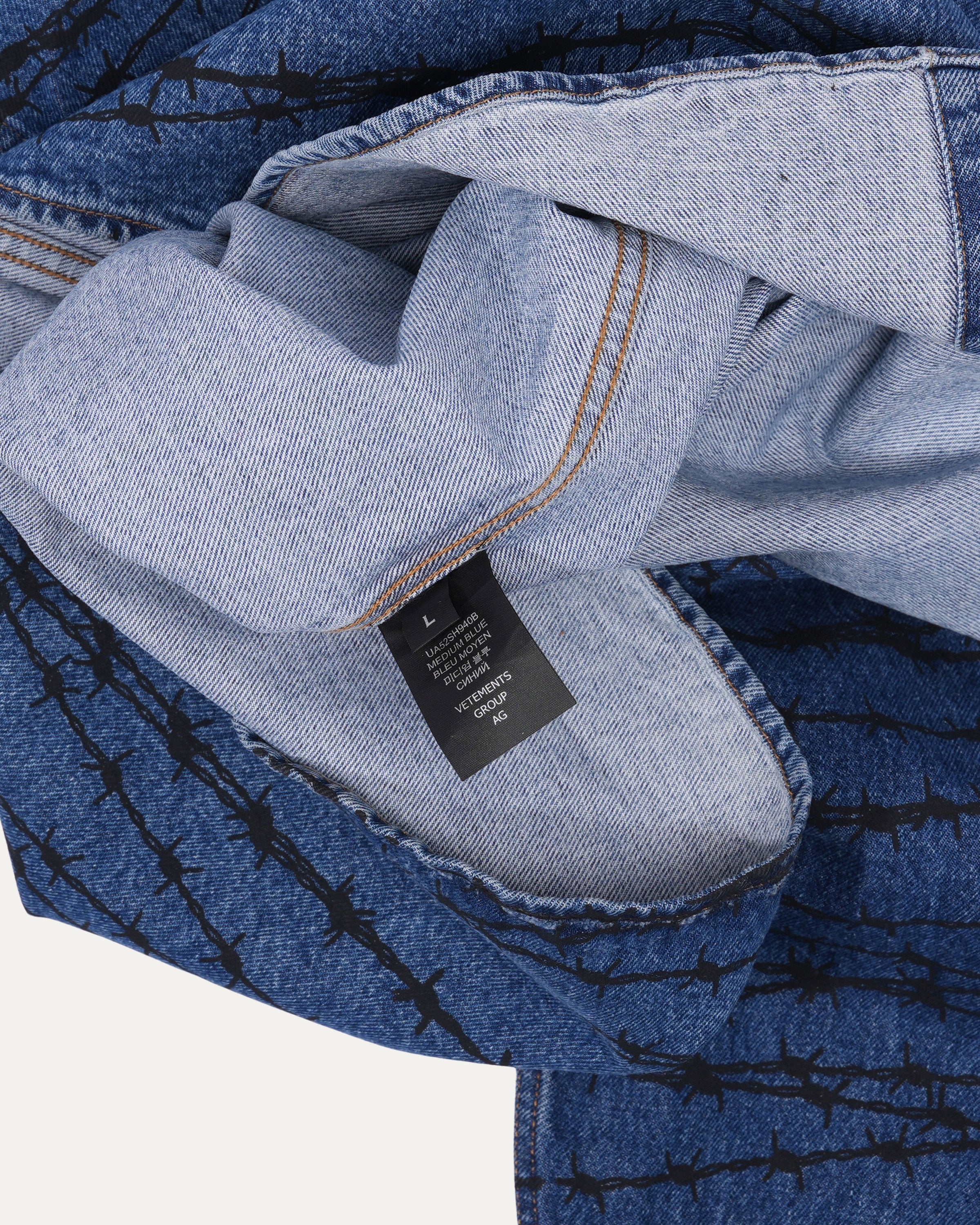 Printed Denim Overshirt - Image 5