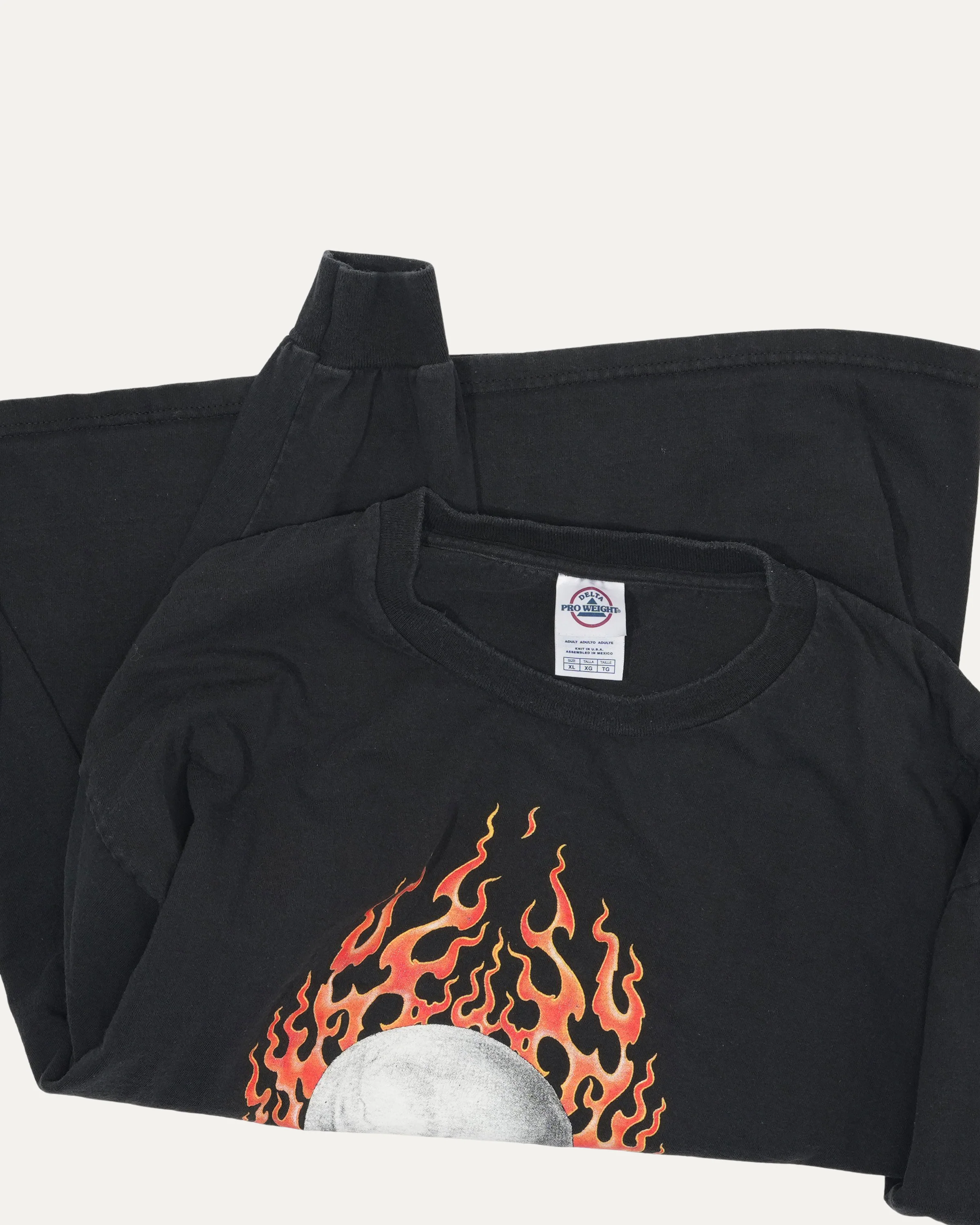 Flaming Skull Long Sleeve T-Shirt - Image 3