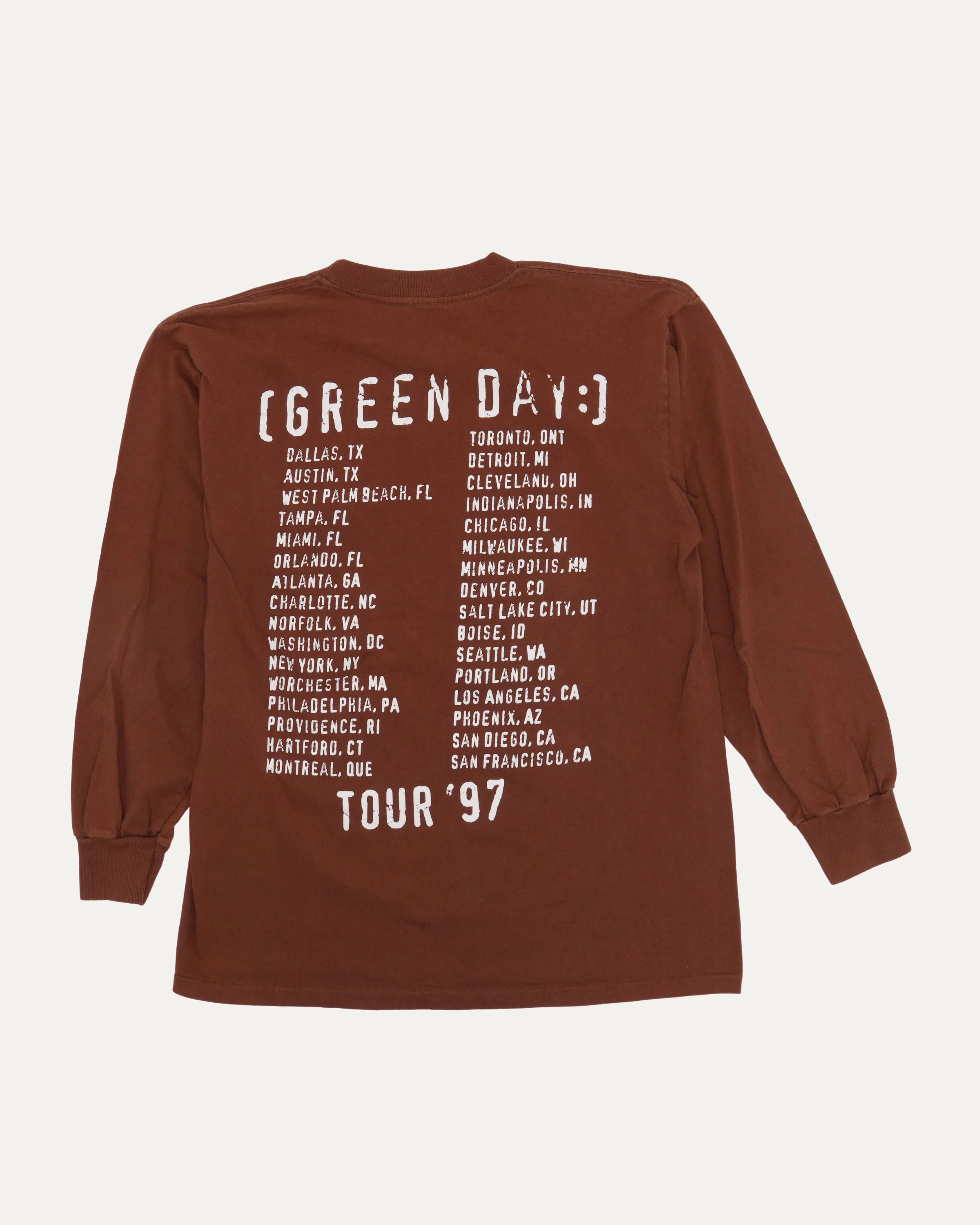 Green Day Nimrod Tour 1997 Long Sleeve T-Shirt - Image 2