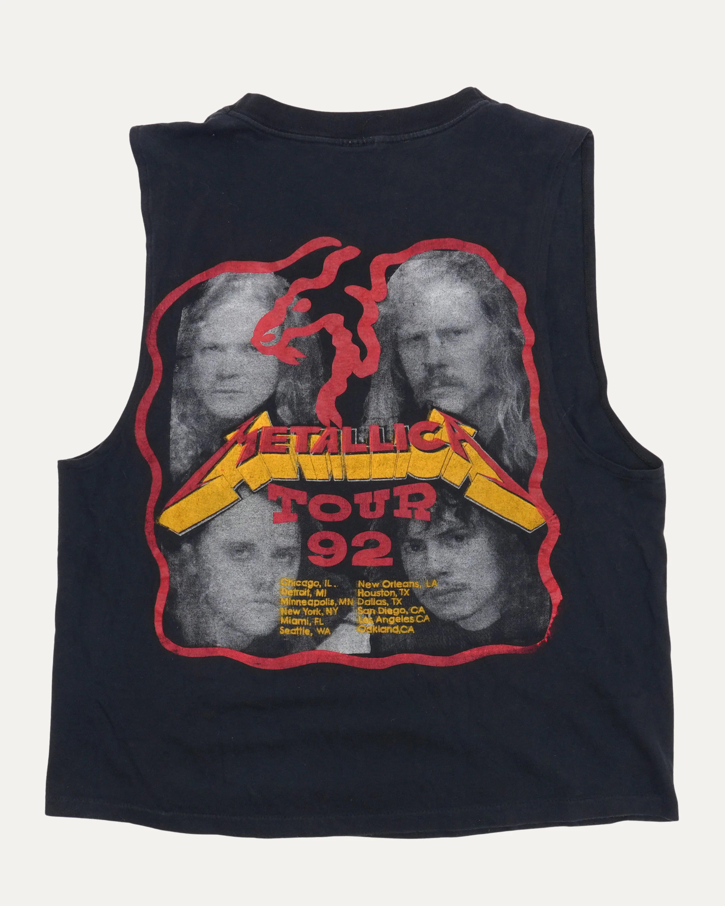 Guns N' Roses & Metallica 1992 Tour Cutoff T-Shirt - Image 2