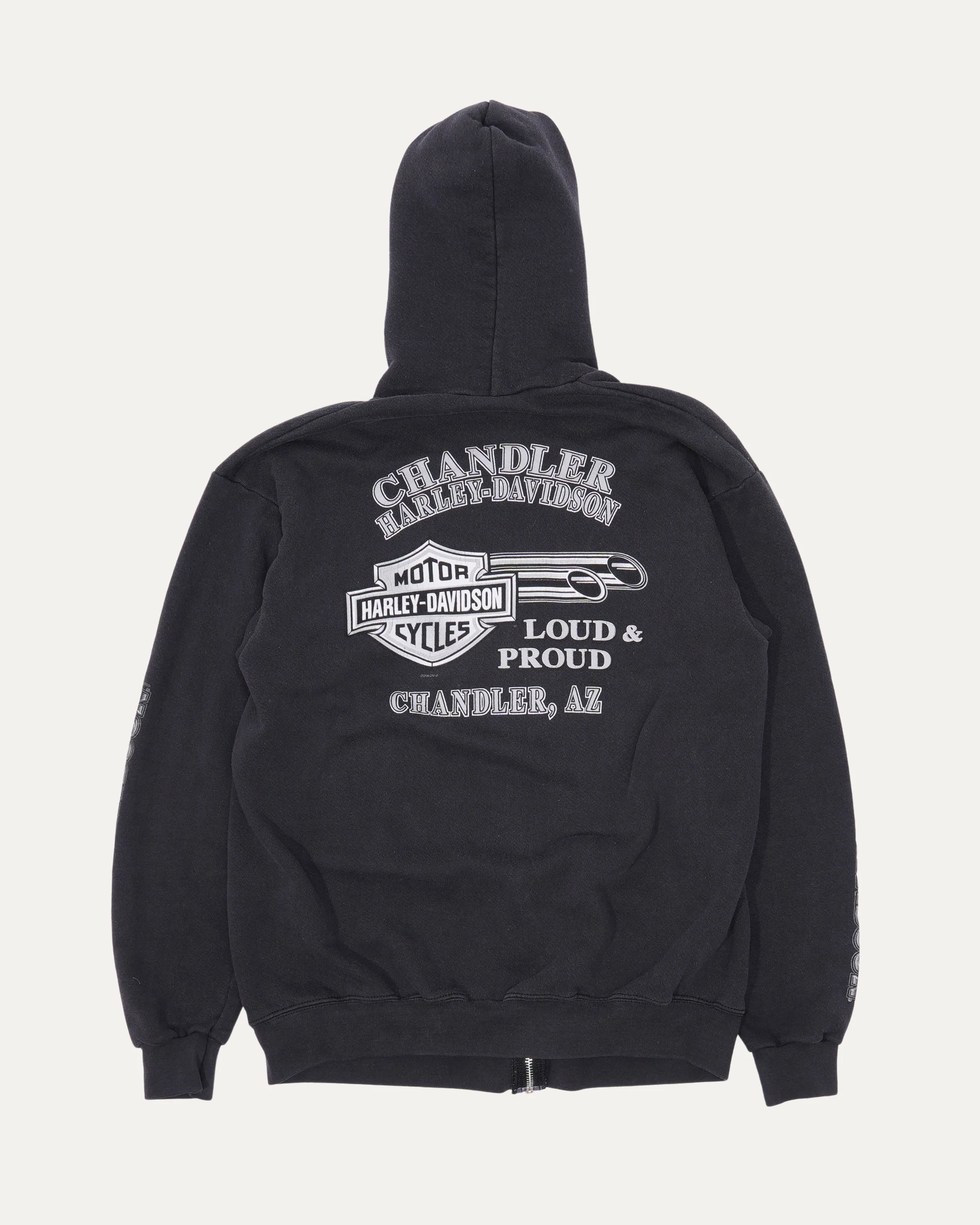 Harley Davidson 'Loud & Proud' Zip Up Hoodie - Image 2