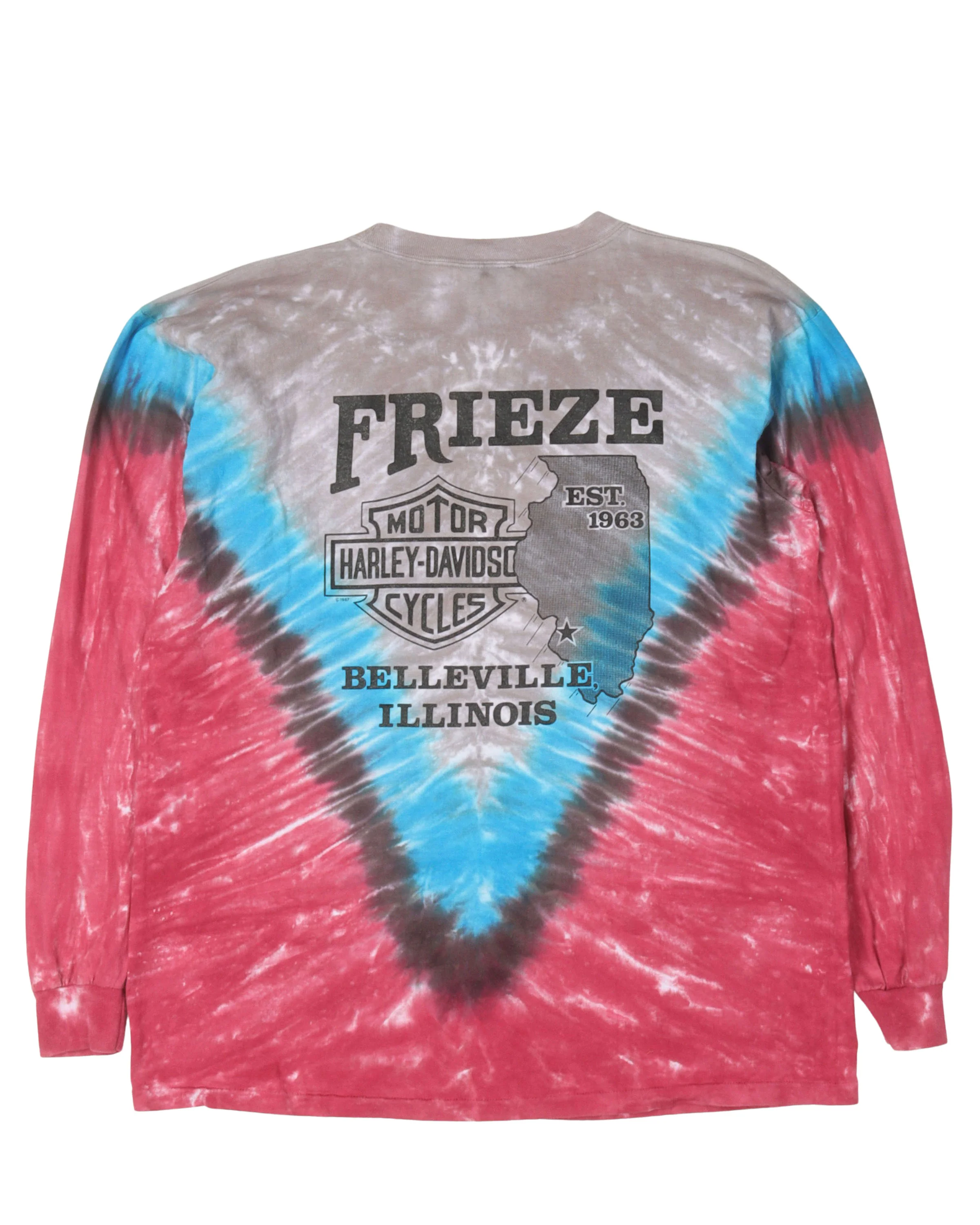 Harley Davidson Tie Dye Long Sleeve T-Shirt - Image 2