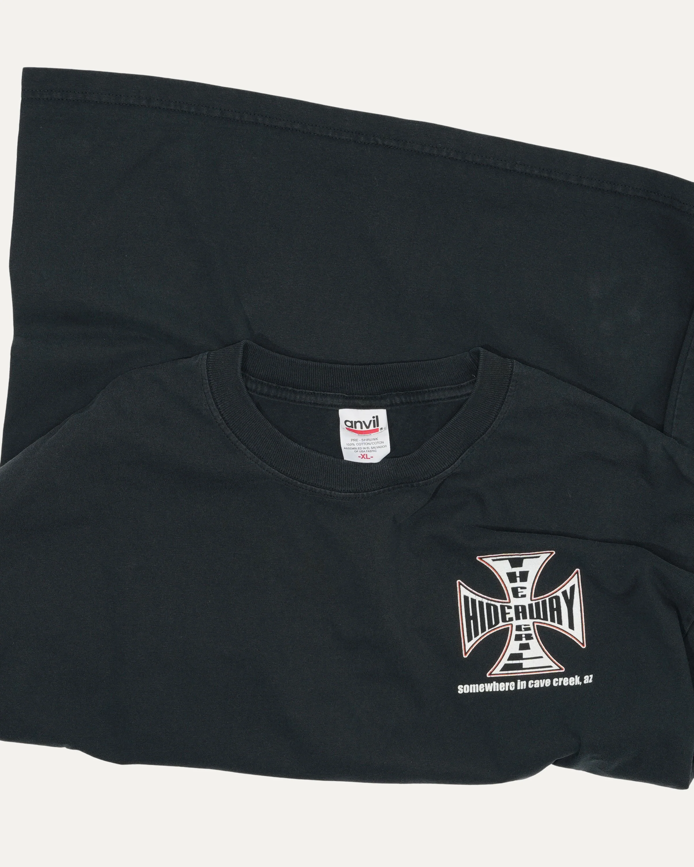 The Hideaway Grill Flaming Cross Long Sleeve T-Shirt - Image 3