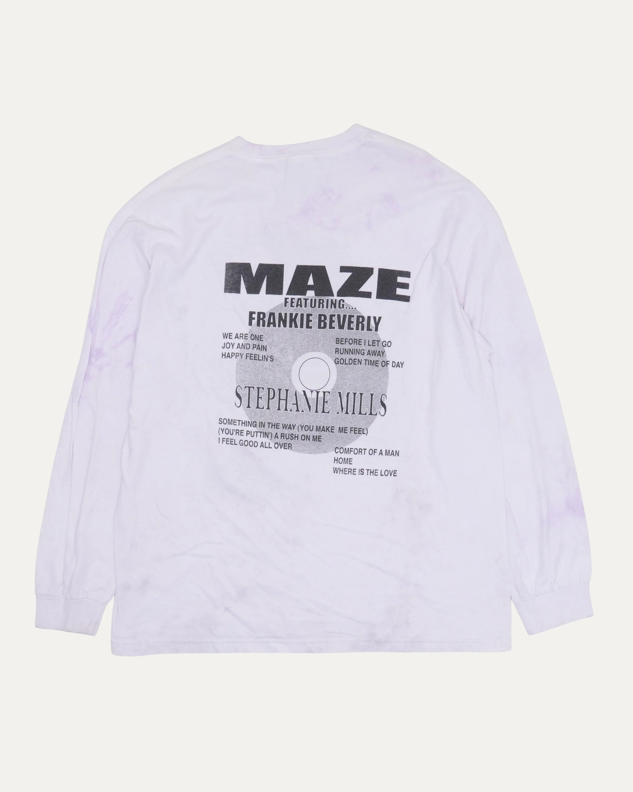 Tie Dye Maze Frankie Beverly Long Sleeve T-Shirt - Image 2