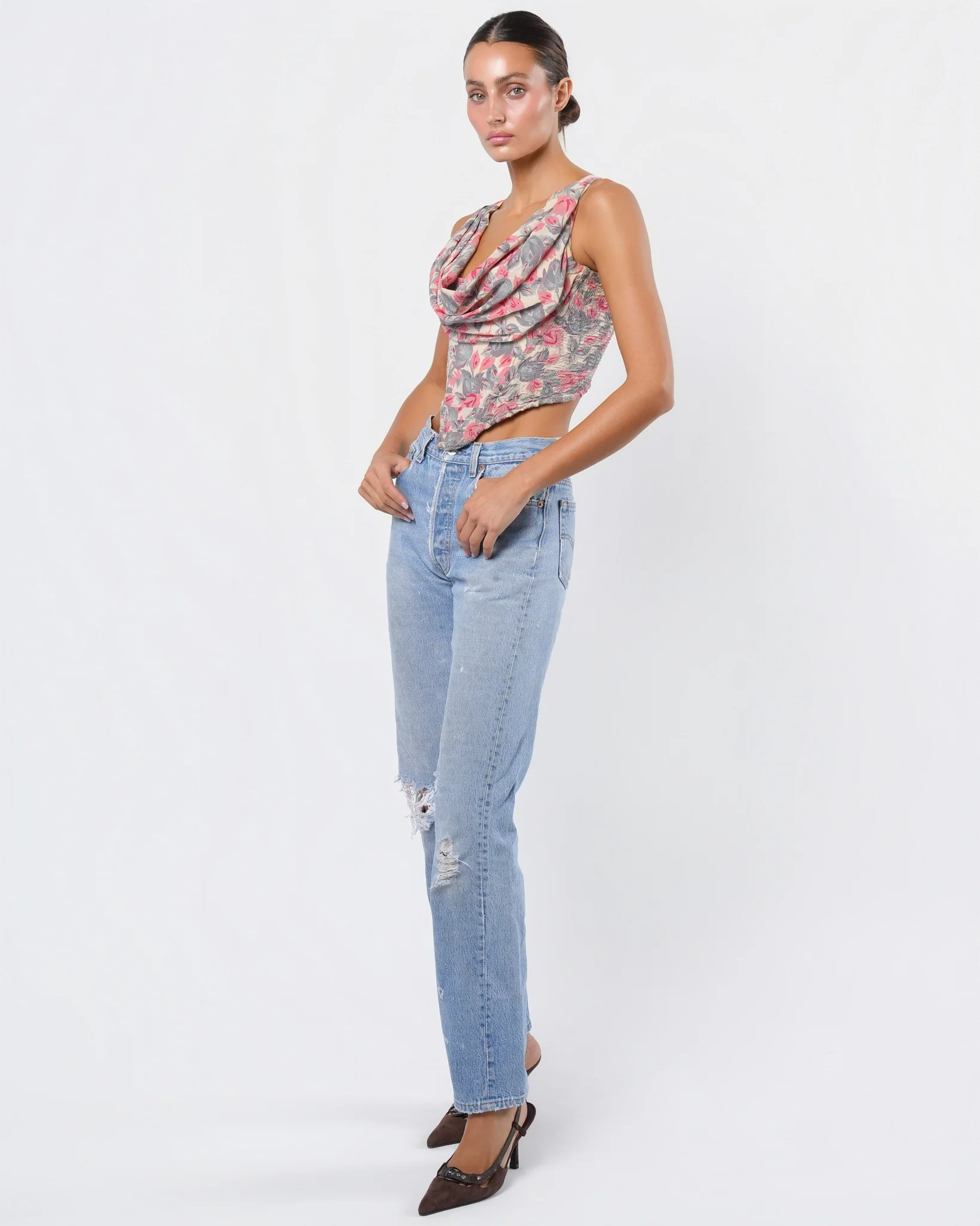 1988 Runway Floral Corset - Image 2