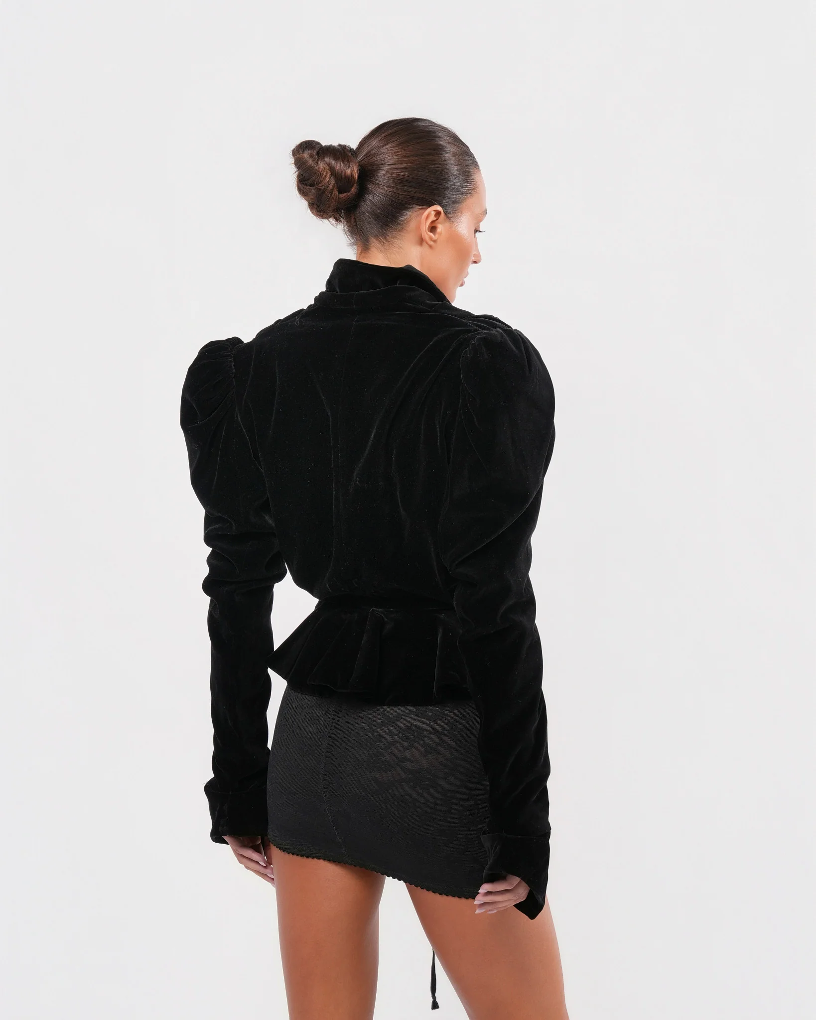 FW 1995 Runway Velvet Corset Jacket - Image 5