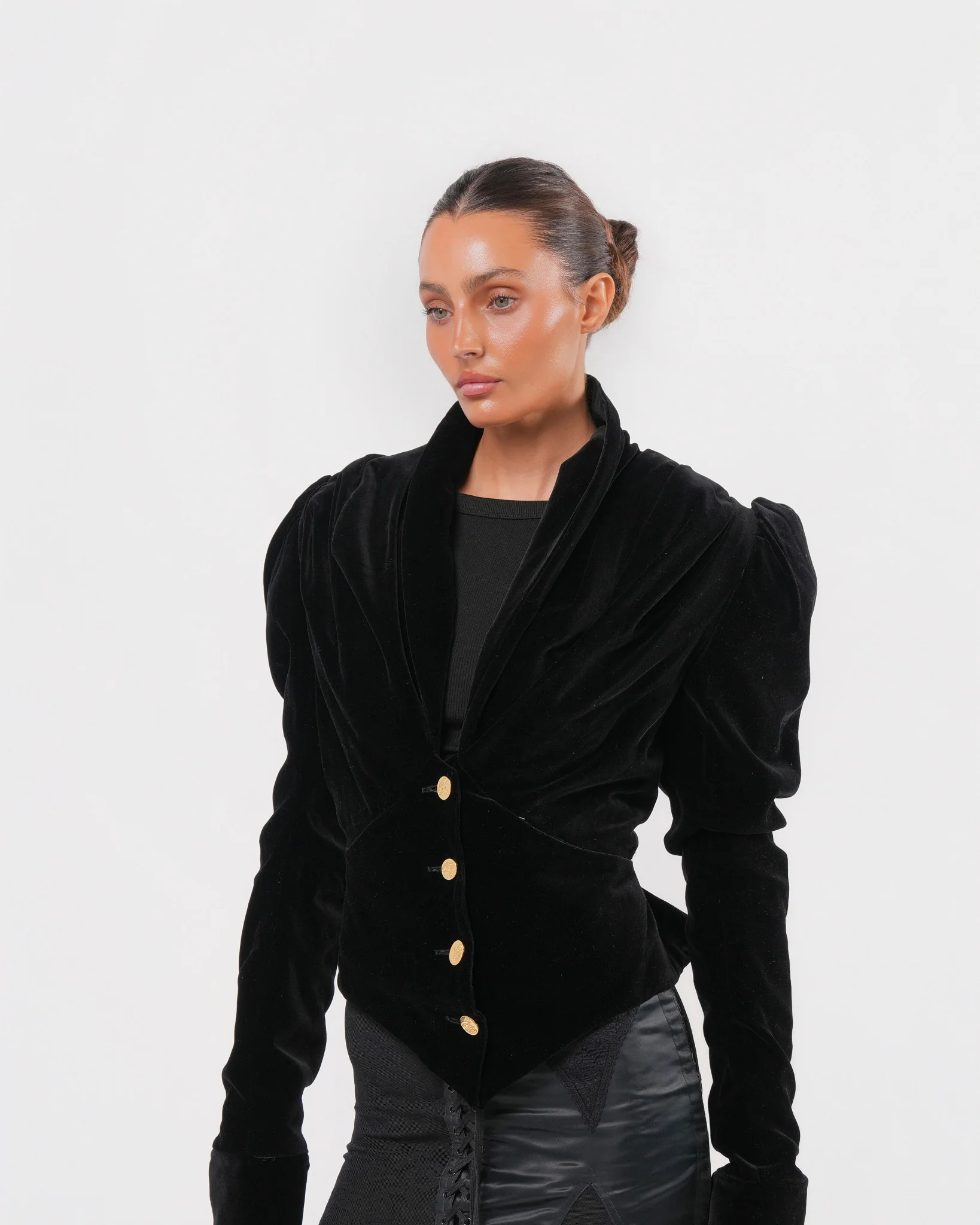 FW 1995 Runway Velvet Corset Jacket - Image 7
