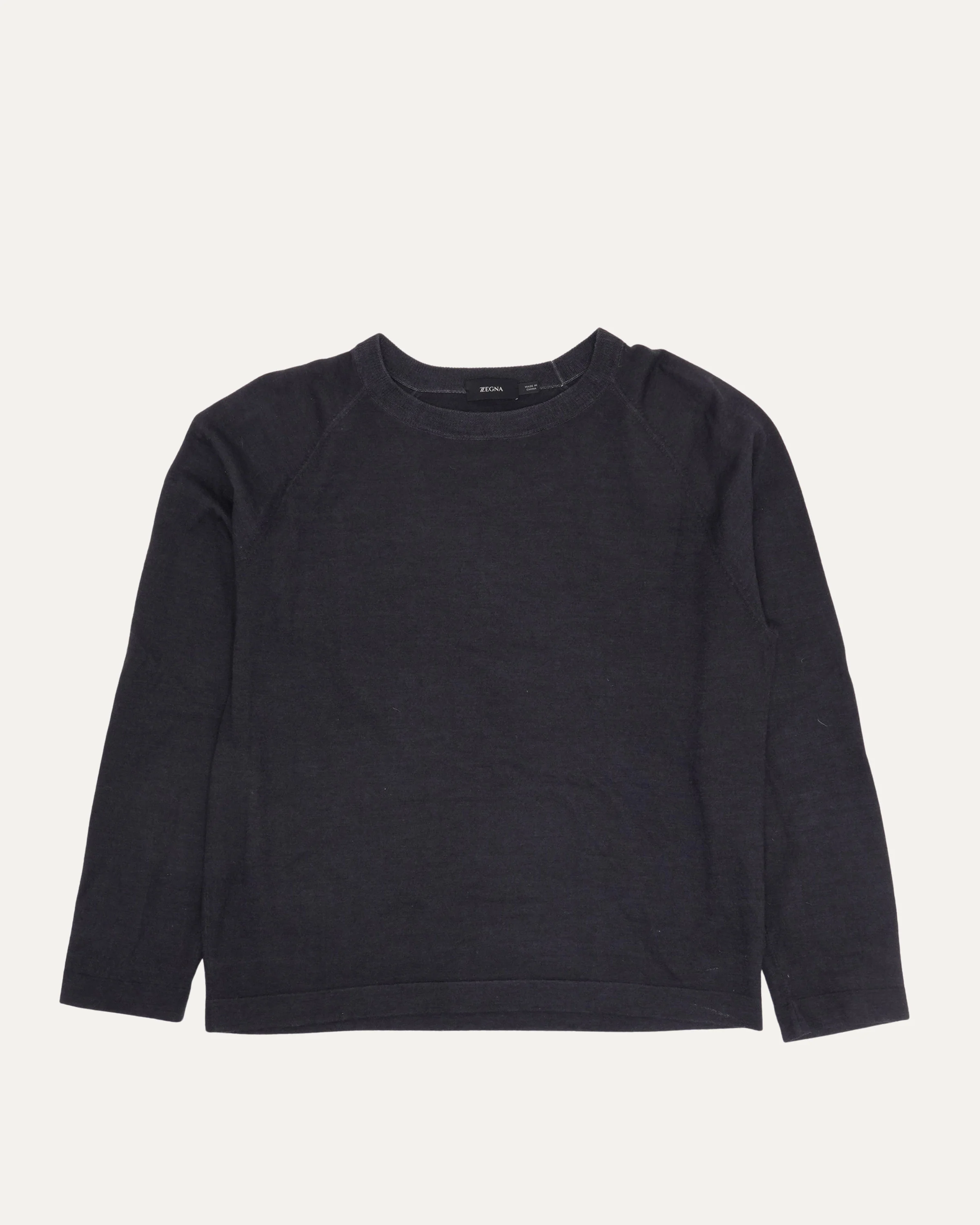 Wool Raglan Long Sleeve T-Shirt